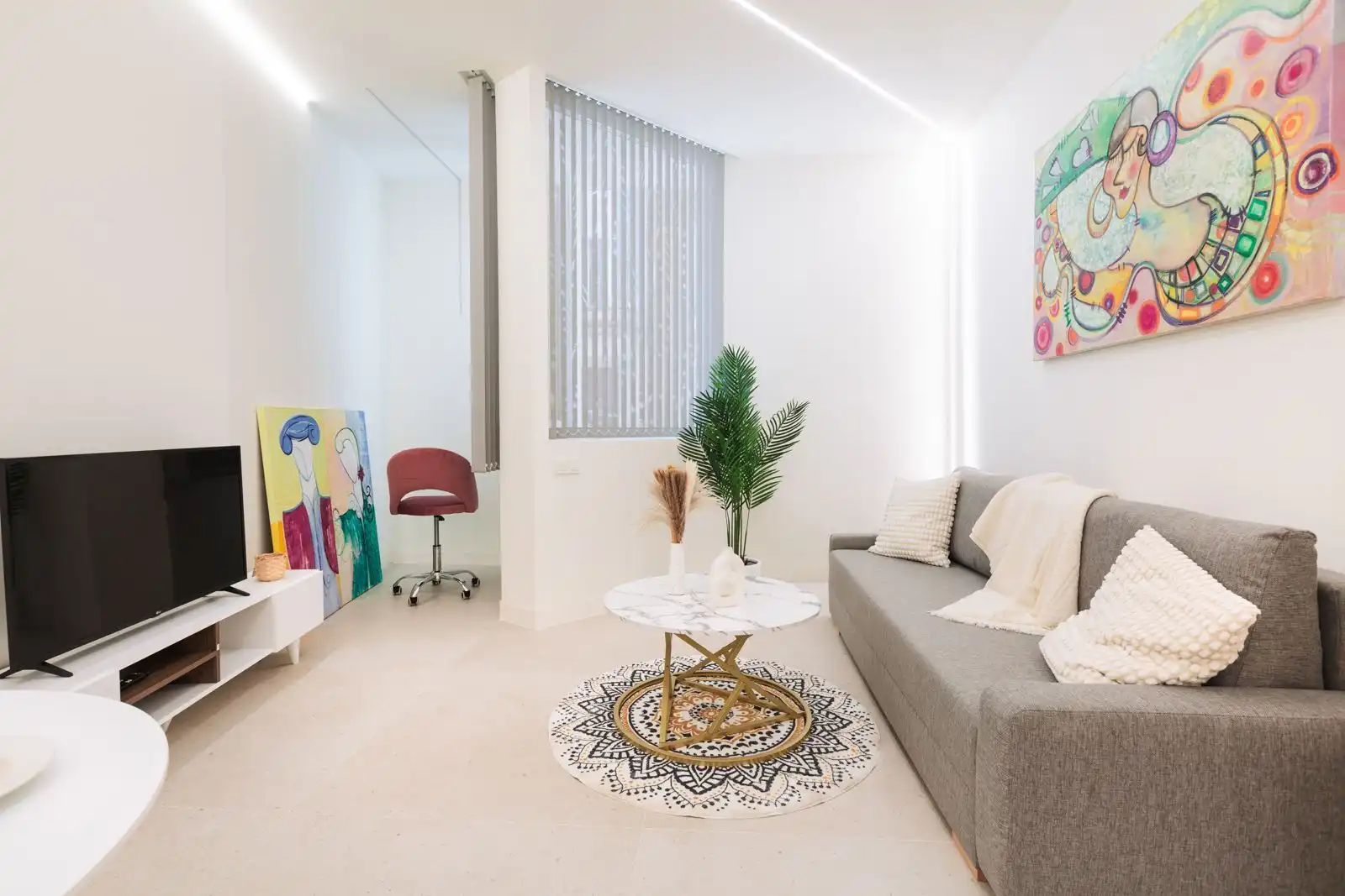 Wohnzimmer von Wohnung zum Verkauf in Málaga mit Klimaanlage, Heizung und Möbliert