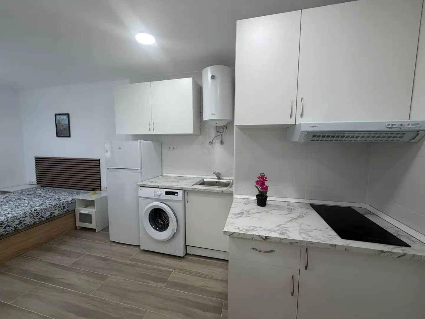 Cocina de Estudio de alquiler en Fuenlabrada con Aire acondicionado, Calefacción y Amueblado