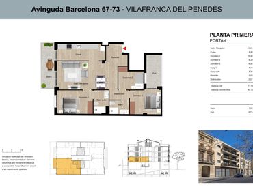 Pis d'obra nova amb balcó en venda a Avinguda de Barcelona 71