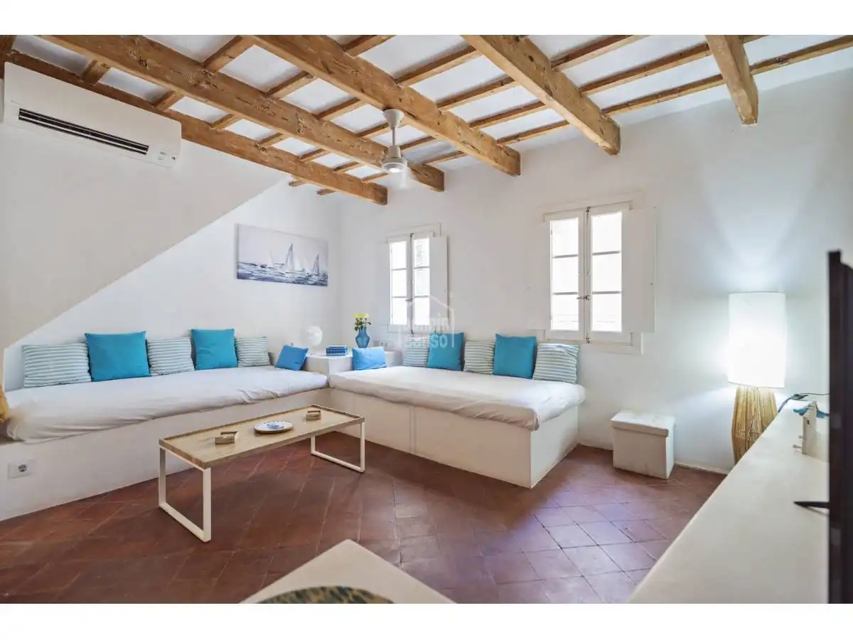 Sala de estar de Apartamento en venta en Ciutadella de Menorca con Calefacción, Terraza y Amueblado