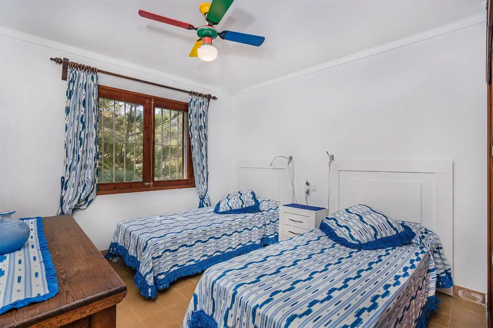 Dormitori de Casa o xalet de lloguer en Pollença amb Aire condicionat, Jardí privat i Piscina