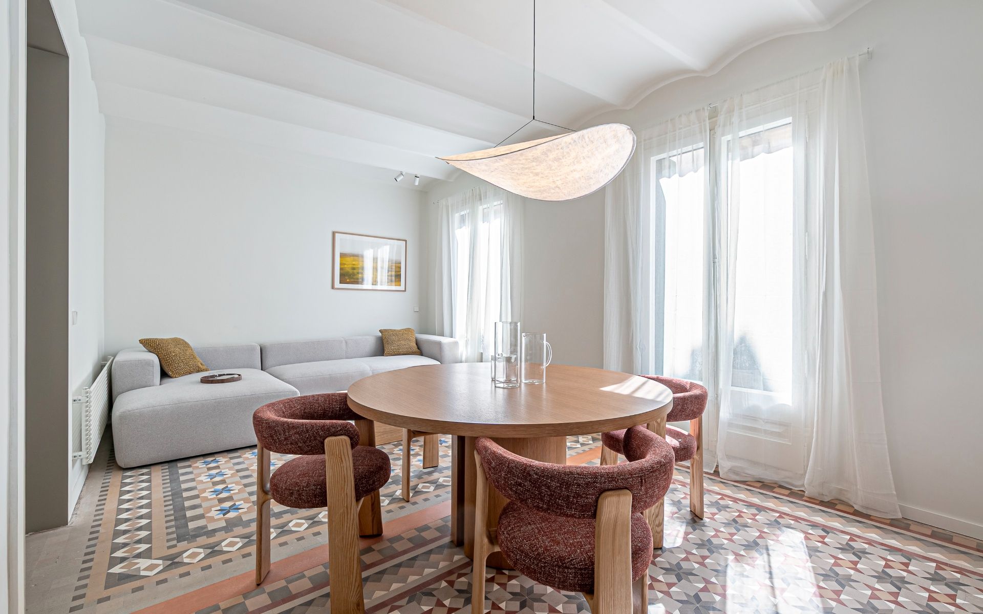 Menjador de Pis de lloguer en  Barcelona Capital amb Aire condicionat, Calefacció i Moblat