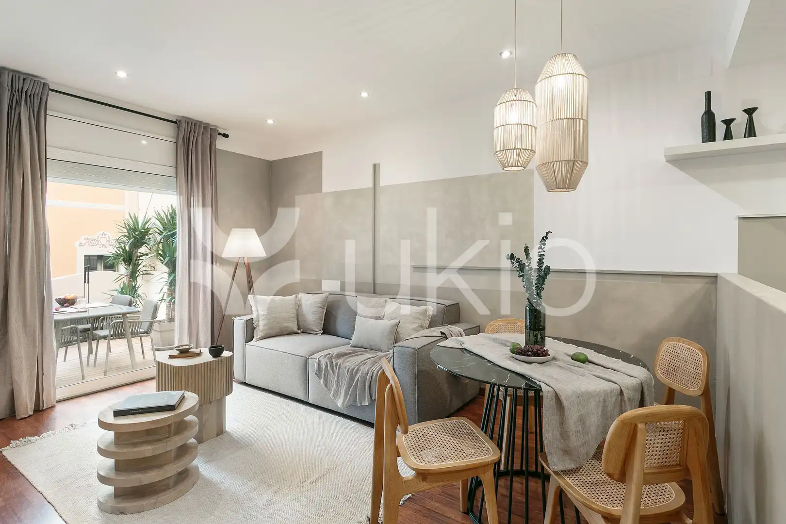 Living room of Apartments for rent in Barcelona  with Air Conditioner, Heating and Terrace