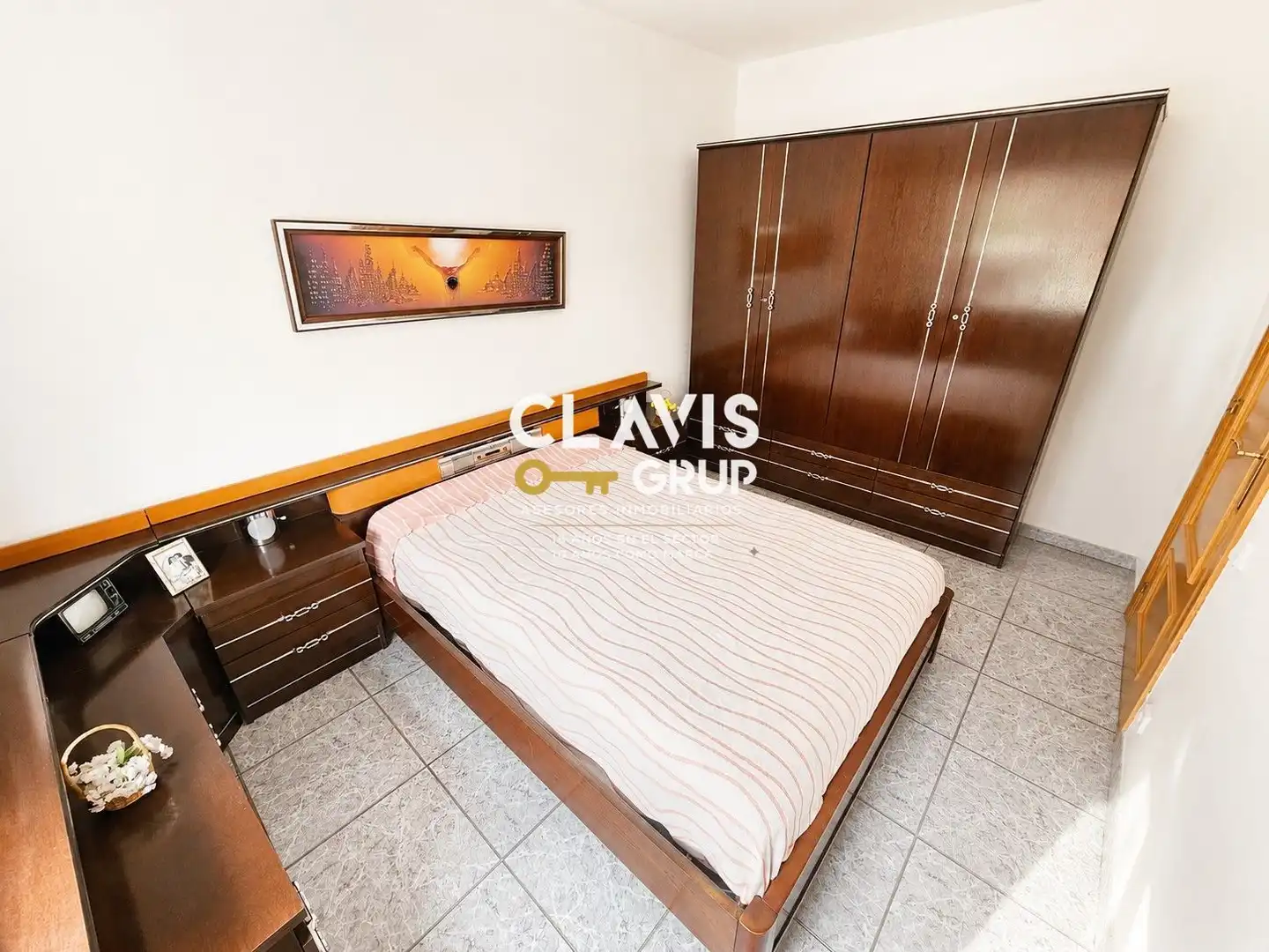 Schlafzimmer von Wohnung zum Verkauf in Barcelona mit Heizung, Terrasse und Möbliert