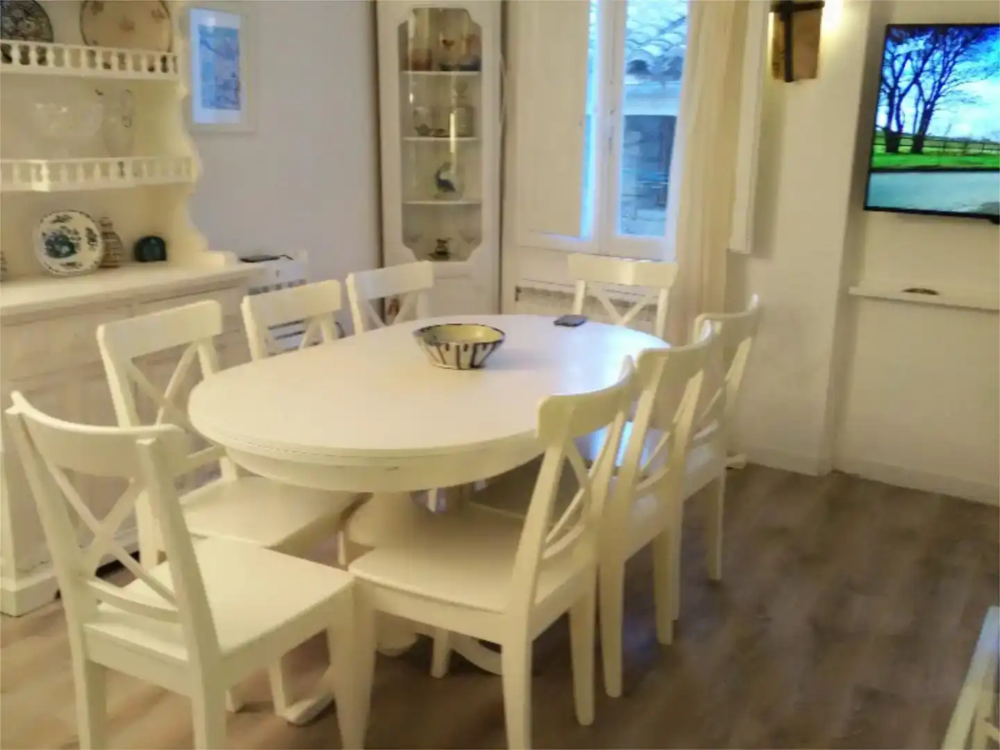 Menjador de Casa adosada en venda en Valdealgorfa amb Aire condicionat, Parquet i Moblat