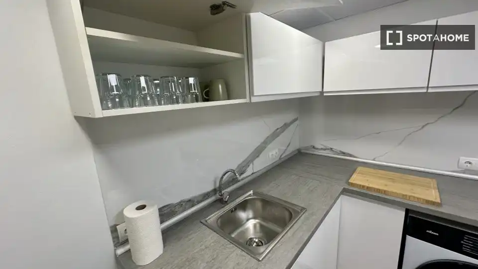 Cuina de Pis de lloguer en L'Hospitalet de Llobregat amb Aire condicionat, Calefacció i Moblat