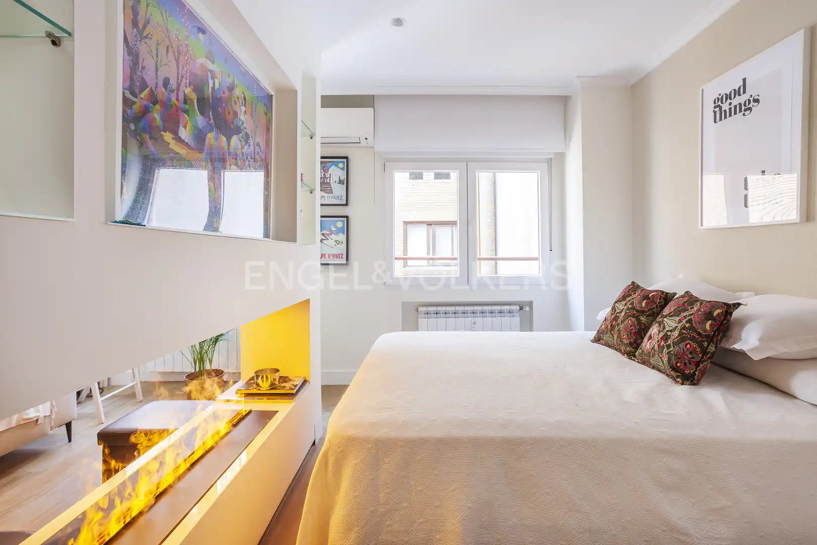 Bedroom of Flat for rent in Madrid  with Air Conditioner, Heating and Furnished