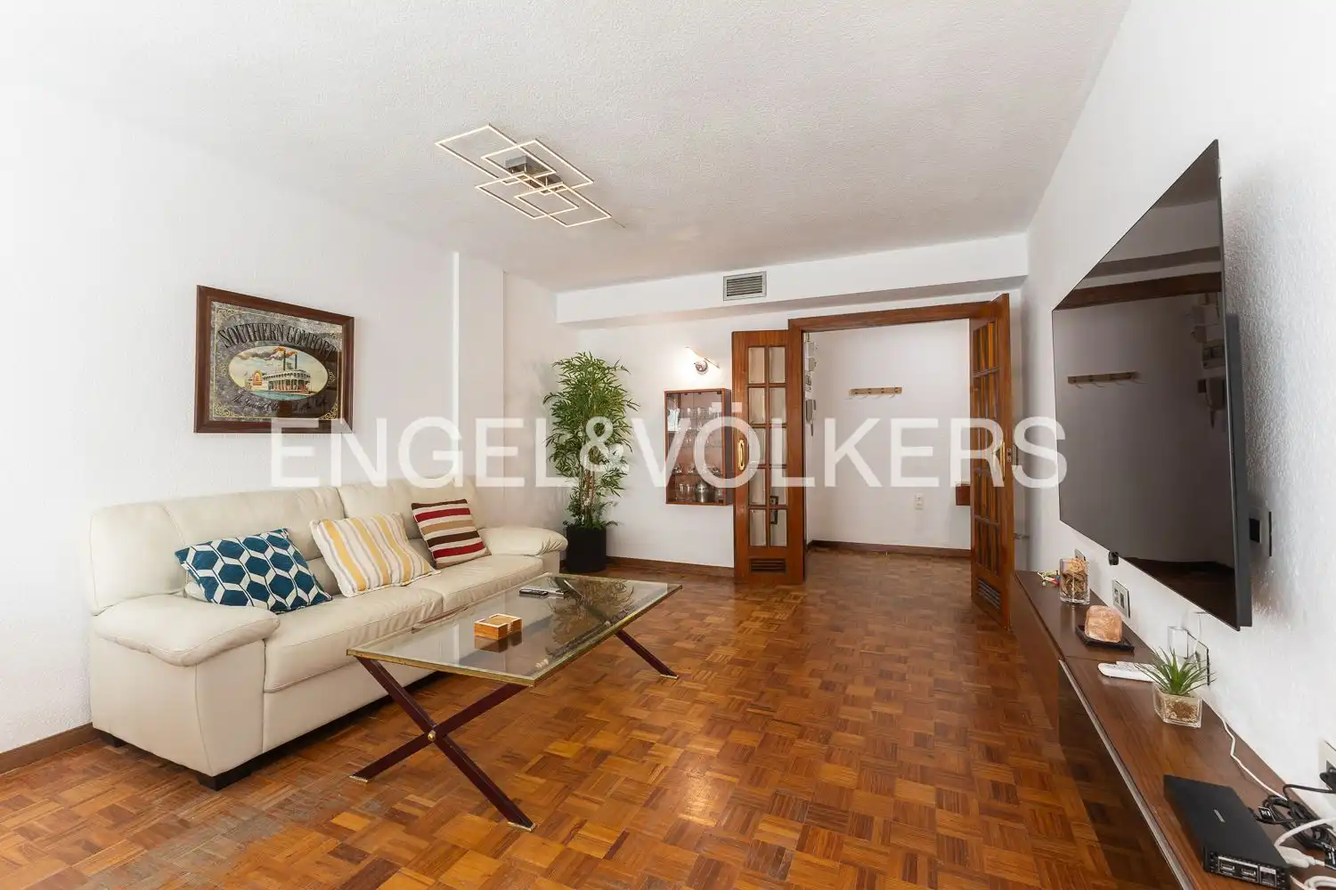 Sala de estar de Piso de alquiler en Valencia con Aire acondicionado, Calefacción y Parquet