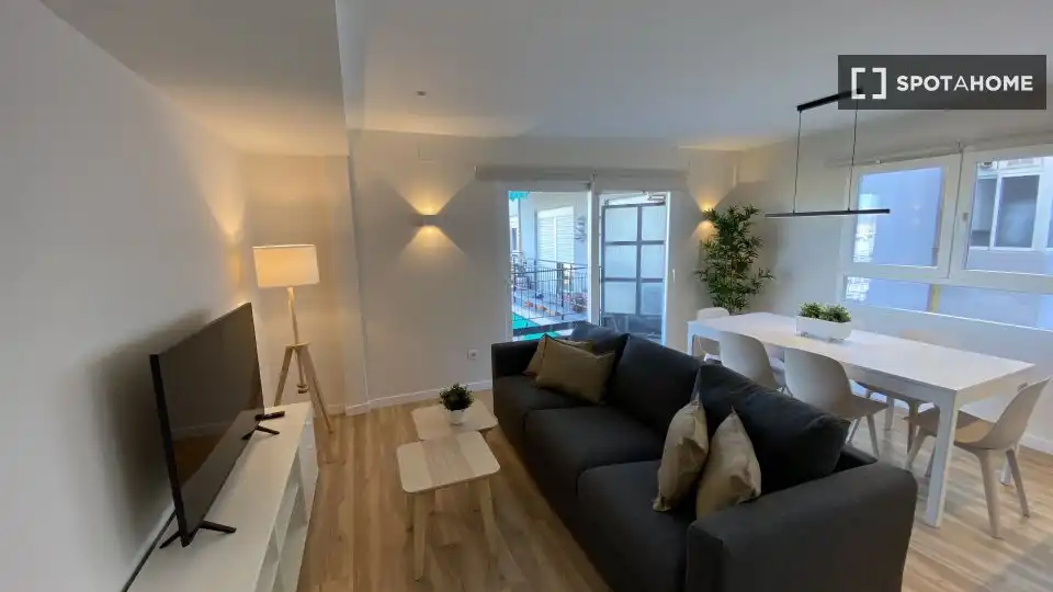 Sala de estar de Piso de alquiler en Valencia con Aire acondicionado, Calefacción y Amueblado