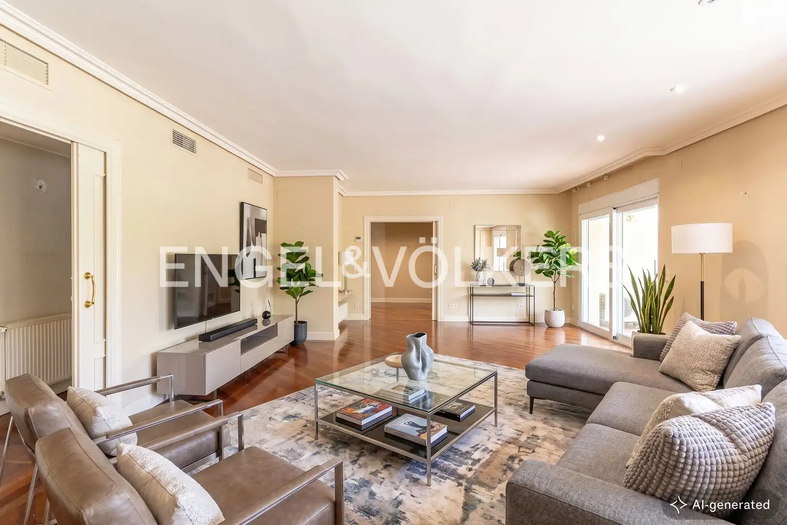 Sala d'estar de Casa o xalet en venda en La Moraleja amb Aire condicionat, Calefacció i Jardí privat