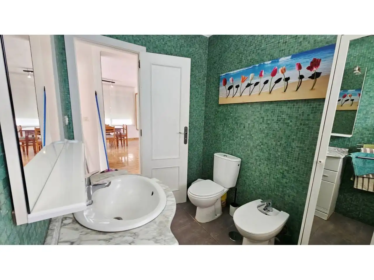 Baño de Apartamento de alquiler en San Cristóbal de la Laguna con Terraza, Amueblado y Balcón