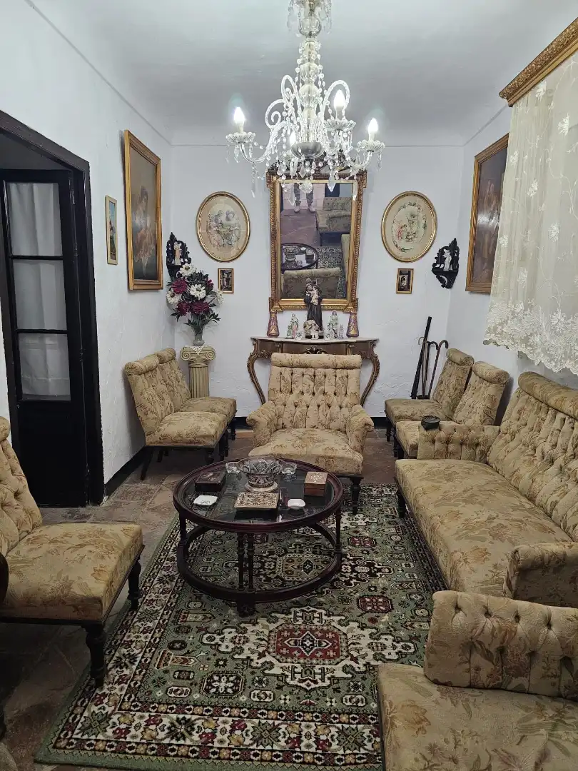 Sala d'estar de Casa o xalet en venda en Benamocarra amb Terrassa i Moblat