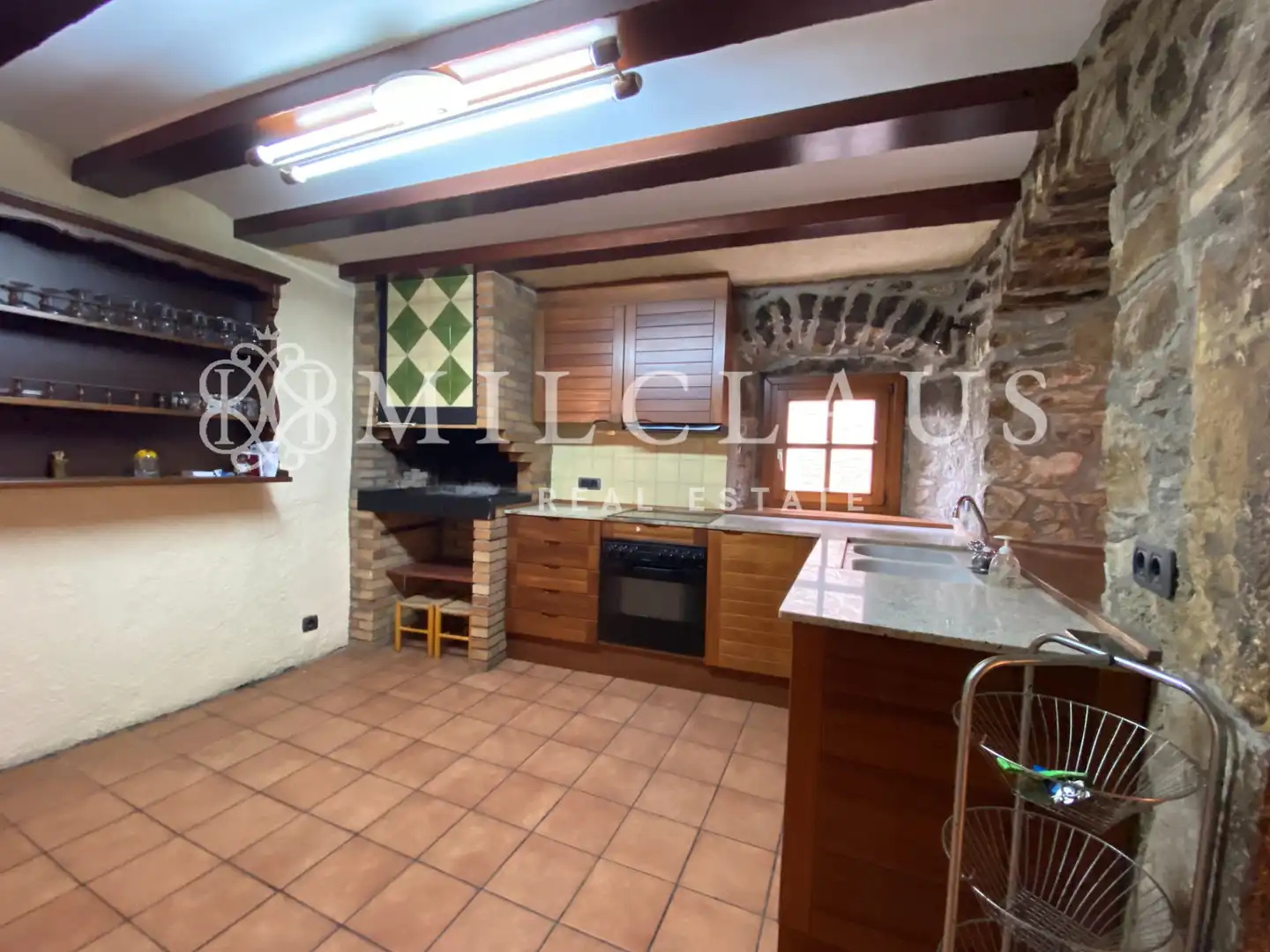 Cuina de Casa o xalet de lloguer en Talamanca amb Calefacció, Parquet i Forn