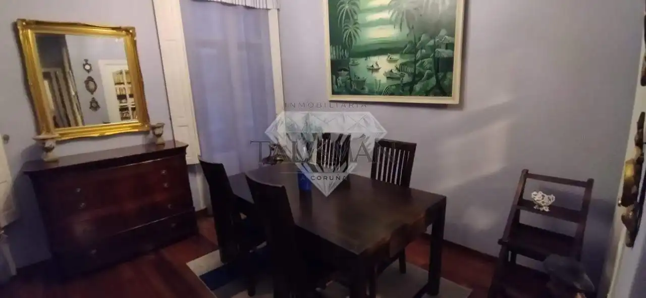 Comedor de Piso de alquiler en A Coruña Capital  con Calefacción, Parquet y Amueblado