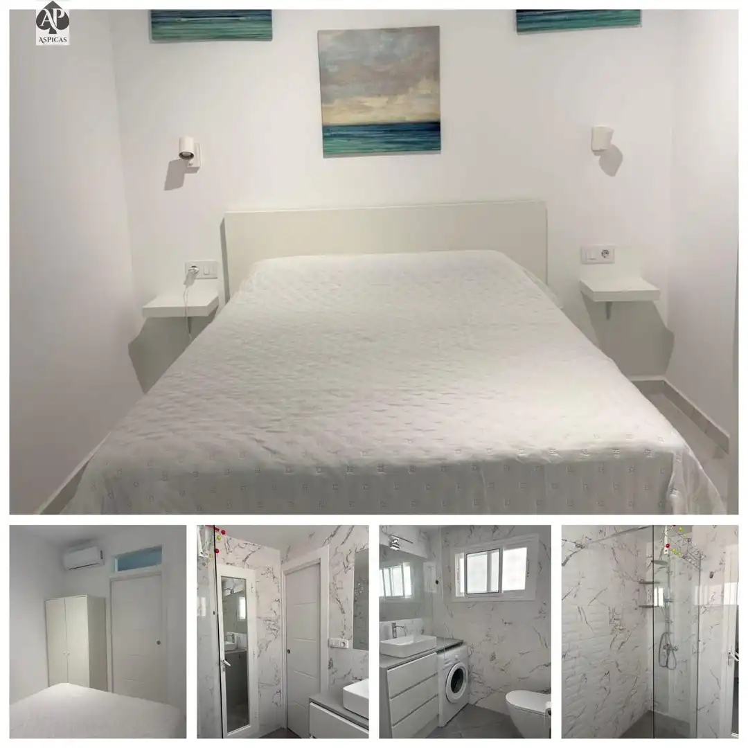 Schlafzimmer von Wohnung zur Miete in San Bartolomé de Tirajana mit Klimaanlage, Privatgarten und Terrasse