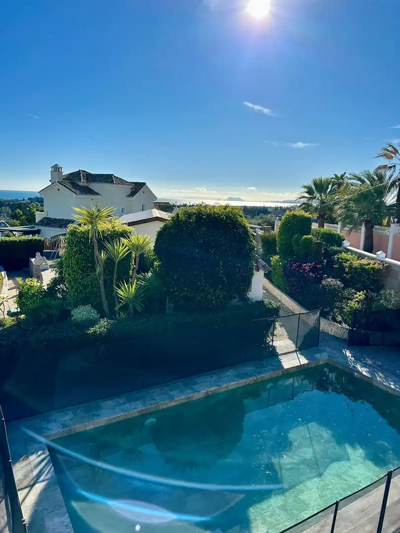 Exterior view of Houses for sale in Estepona  with Air Conditioner, Private garden and Terrace