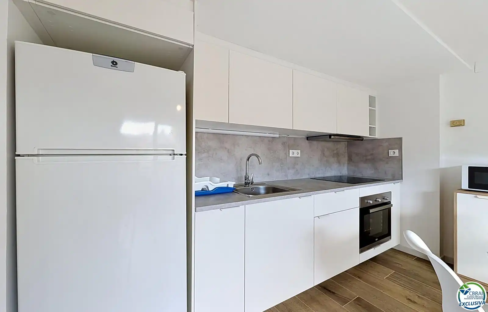 Kitchen of Flat for sale in Roses  with Air Conditioner, Terrace and Furnished
