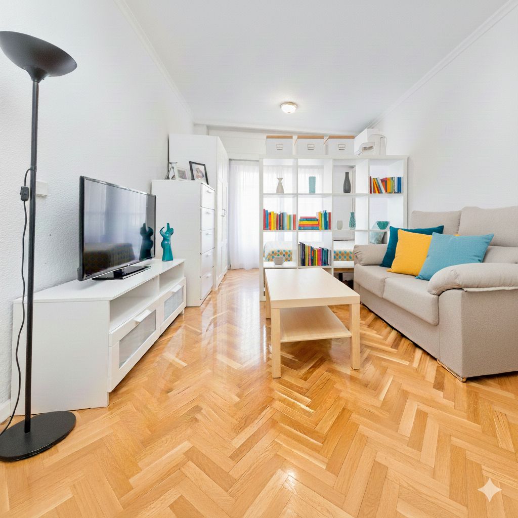 Living room of Study to rent in  Madrid Capital  with Air Conditioner, Heating and Parquet flooring