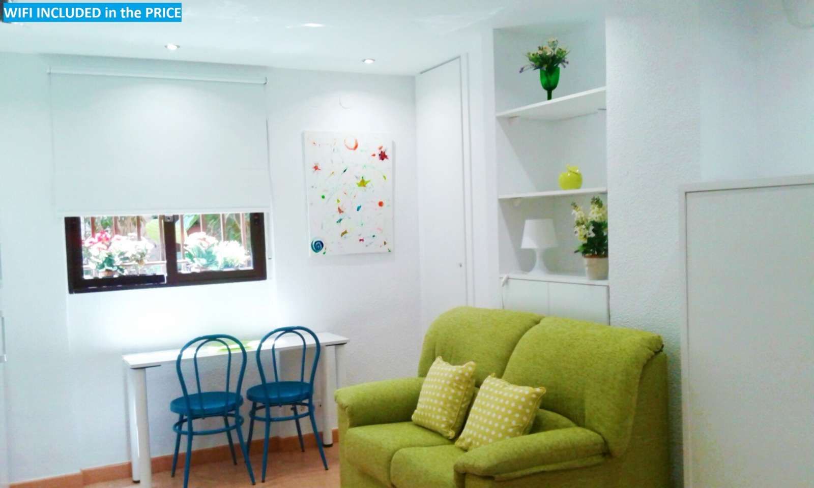 Sala d'estar de Estudi per a compartir en  Murcia Capital amb Aire condicionat i Terrassa