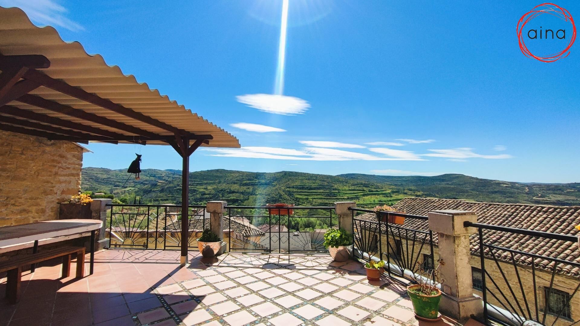 Terrassa de Finca rústica en venda en San Martín de Unx amb Calefacció, Jardí privat i Terrassa