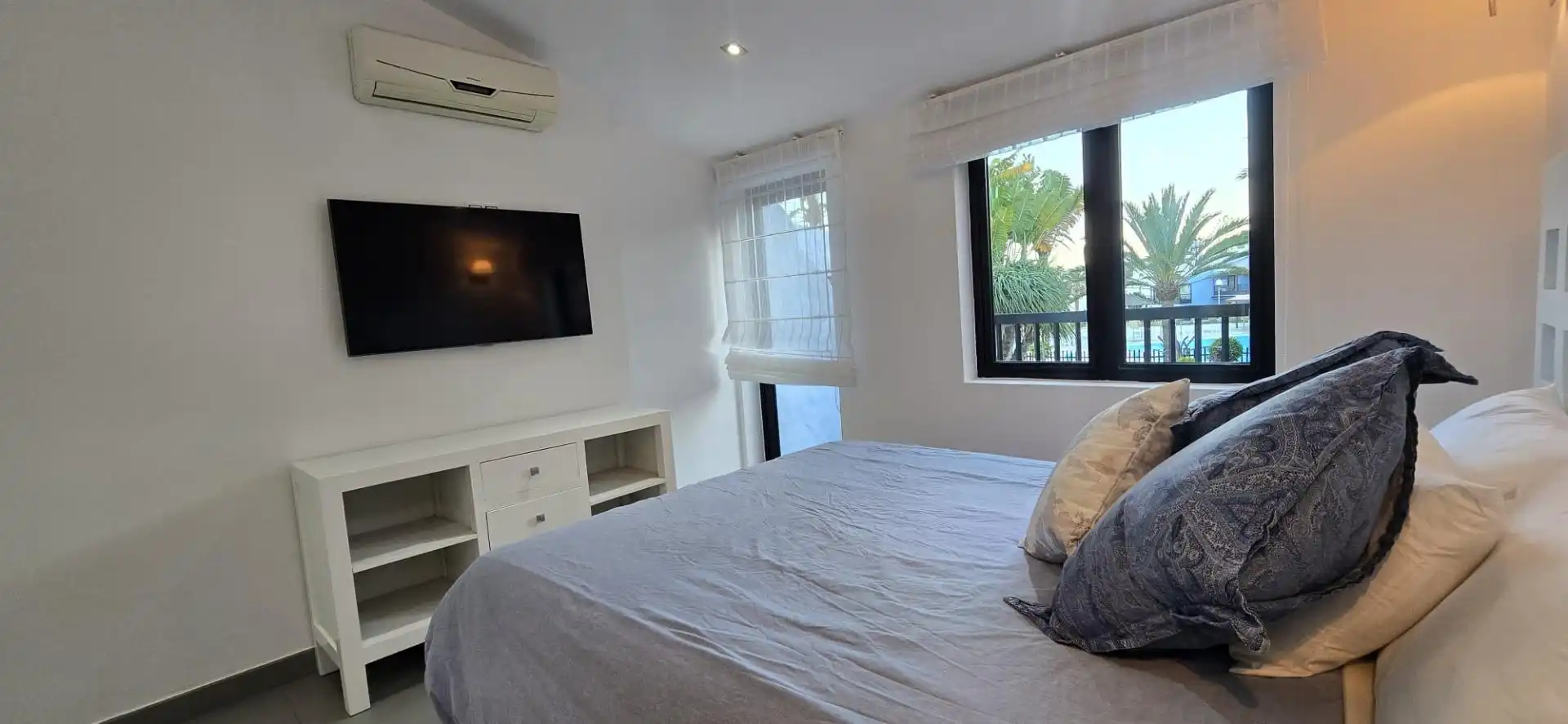 Schlafzimmer von Haus oder Chalet zur Miete in San Bartolomé de Tirajana mit Klimaanlage, Privatgarten und Terrasse