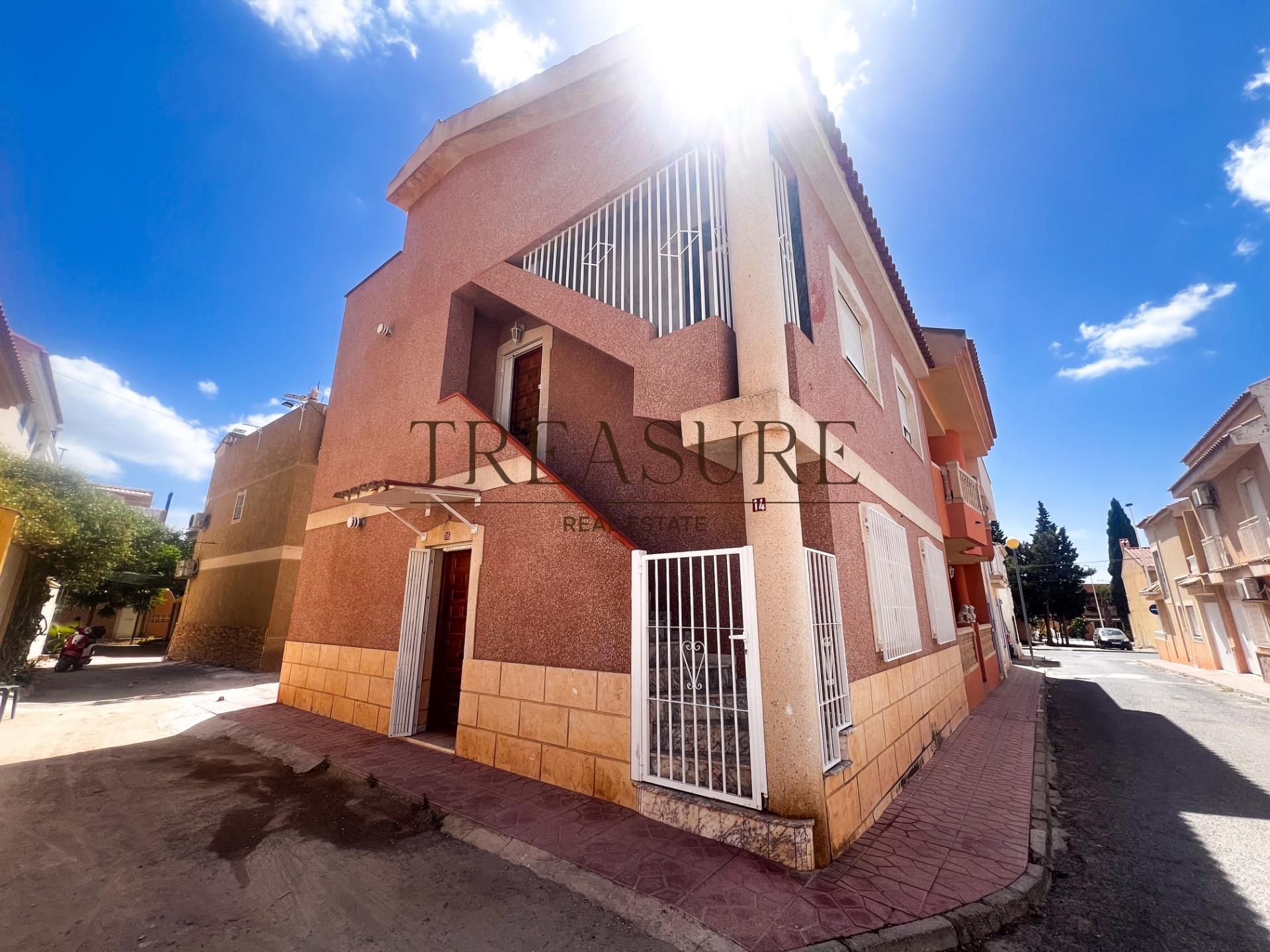 Exterior view of Single-family semi-detached for sale in Mazarrón  with Terrace and Balcony