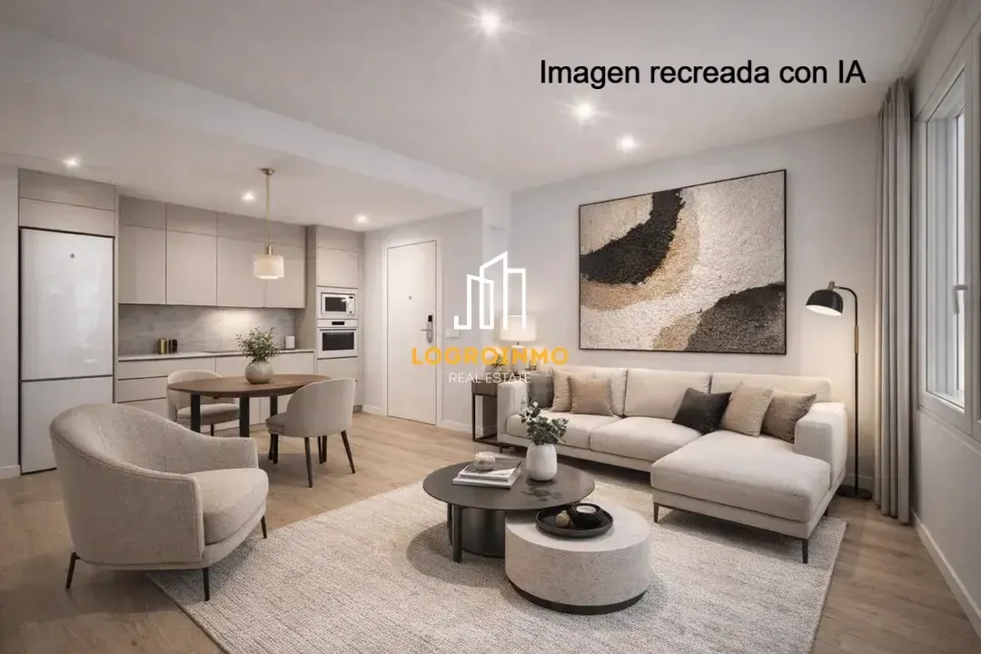 Sala d'estar de Pis en venda en  Logroño amb Calefacció i Terrassa