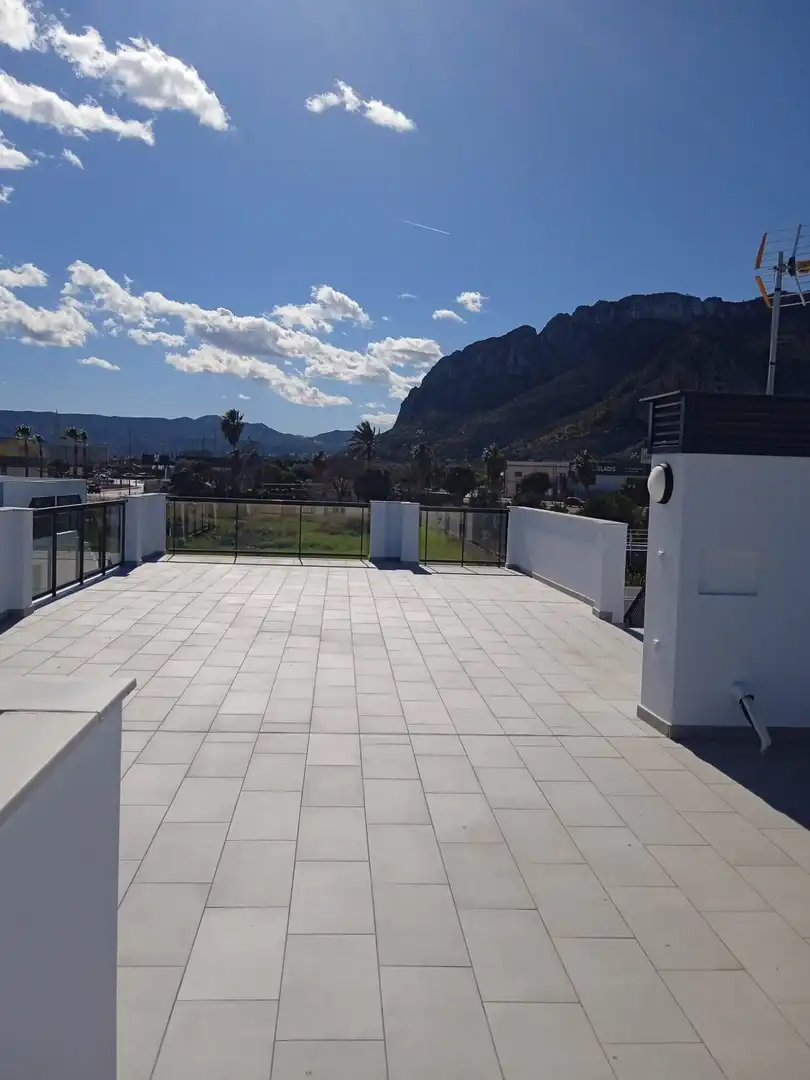 Terrassa de Casa o xalet en venda en El Verger amb Aire condicionat, Jardí privat i Piscina