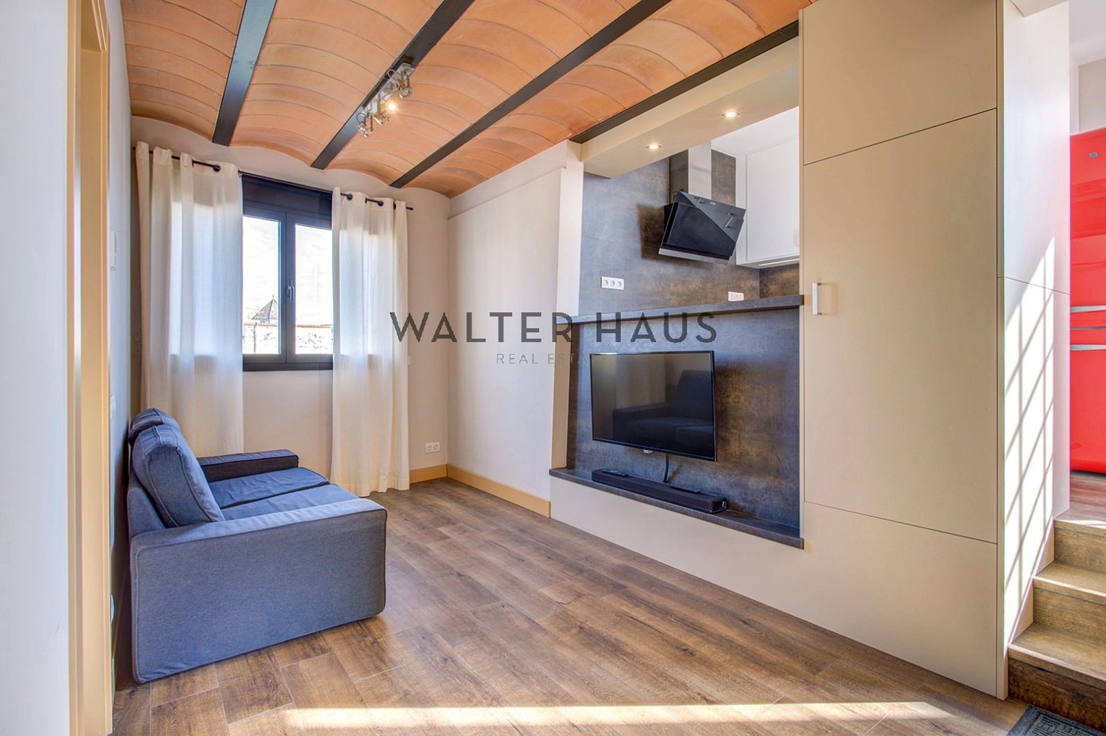 Living room of Attic for sale in  Barcelona Capital  with Air Conditioner, Heating and Terrace