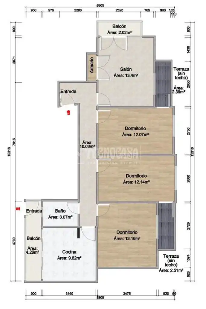 Piso en venta en León Capital  con Calefacción, Terraza y Trastero