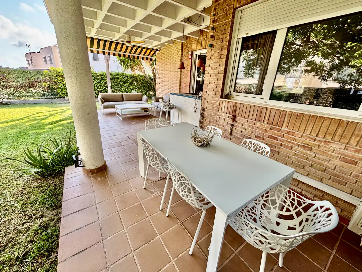 Terraza de Casa adosada en venta en Sant Joan d'Alacant con Aire acondicionado, Calefacción y Jardín privado