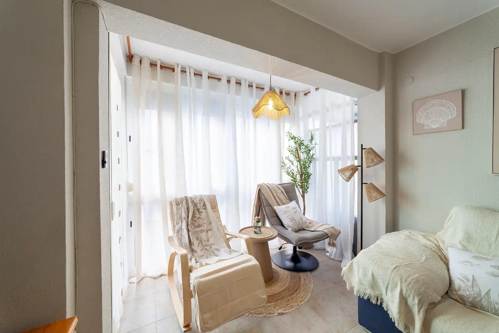 Schlafzimmer von Wohnung zur Miete in Sueca mit Klimaanlage, Heizung und Terrasse