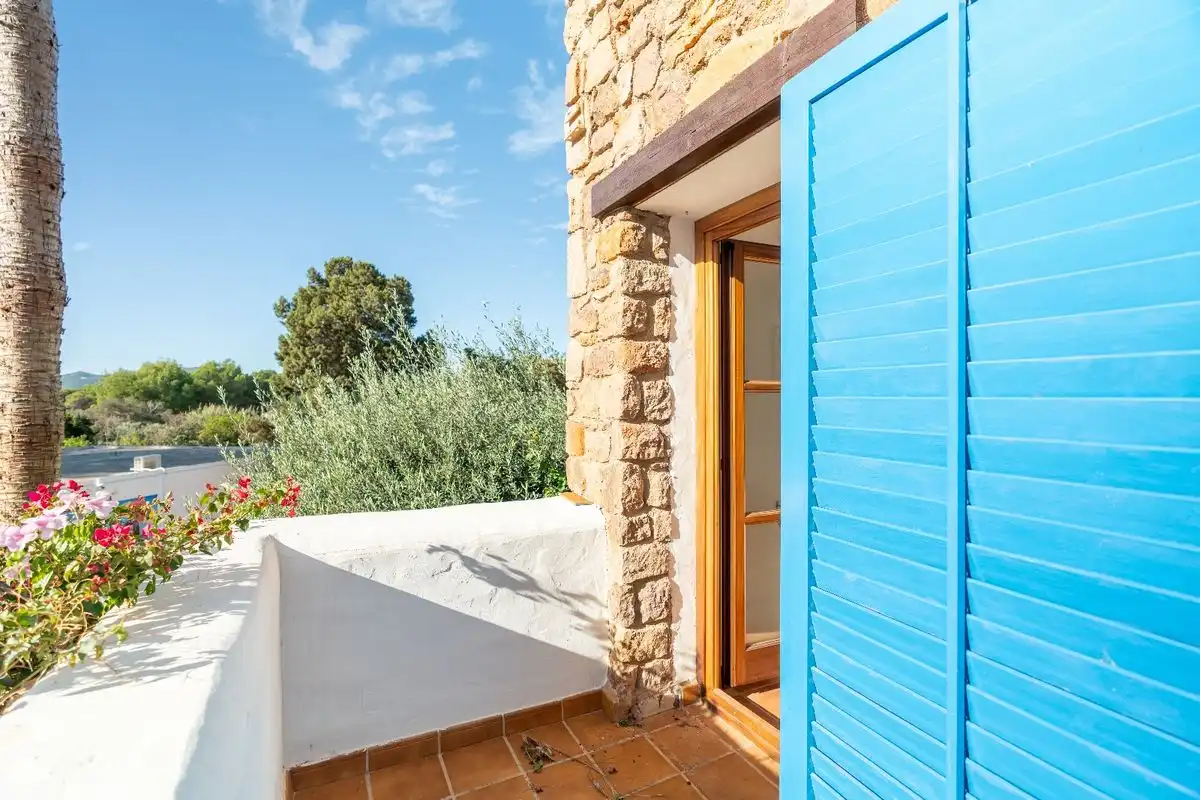 Terrasse von Dachboden zum Verkauf in Santa Eulària des Riu mit Klimaanlage, Heizung und Schwimmbad