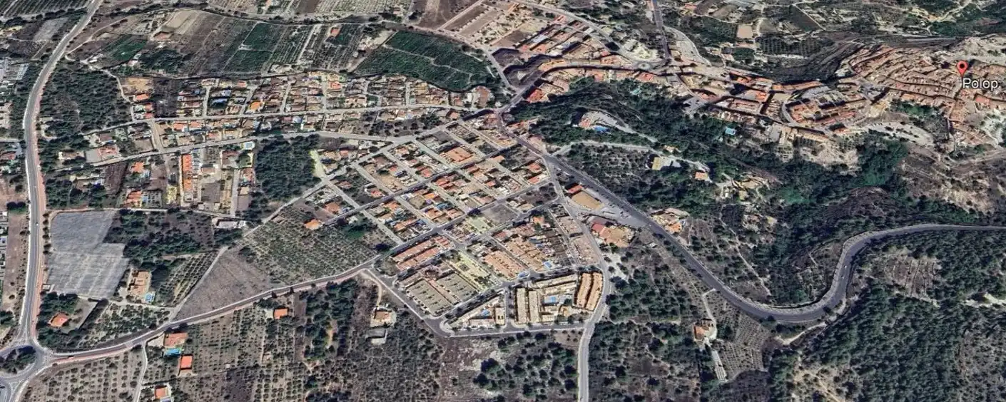 Vista exterior de Terreny industrial en venda en Polop