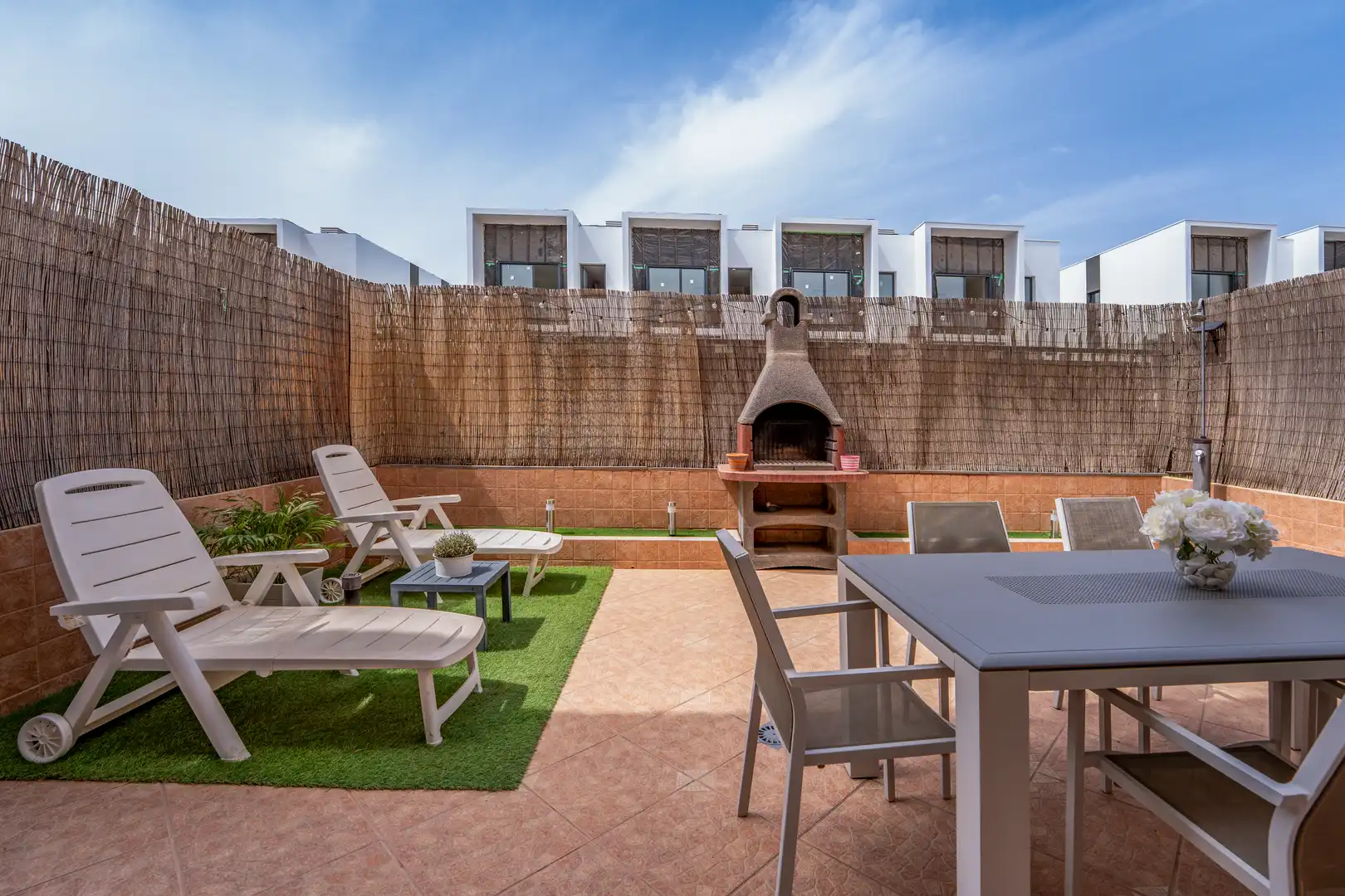 Terraza de Casa adosada en venta en San Bartolomé de Tirajana con Aire acondicionado, Jardín privado y Terraza