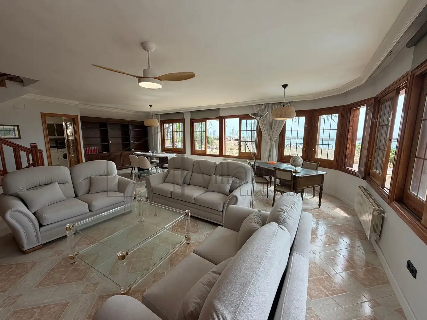 Sala de estar de Casa o chalet de alquiler en La Pobla de Farnals con Aire acondicionado, Calefacción y Terraza