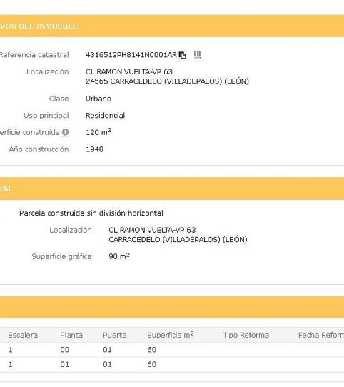 Foto 2 de Casa o chalet en venta en Calle Ramon Vuelta, 63, Carracedelo, León