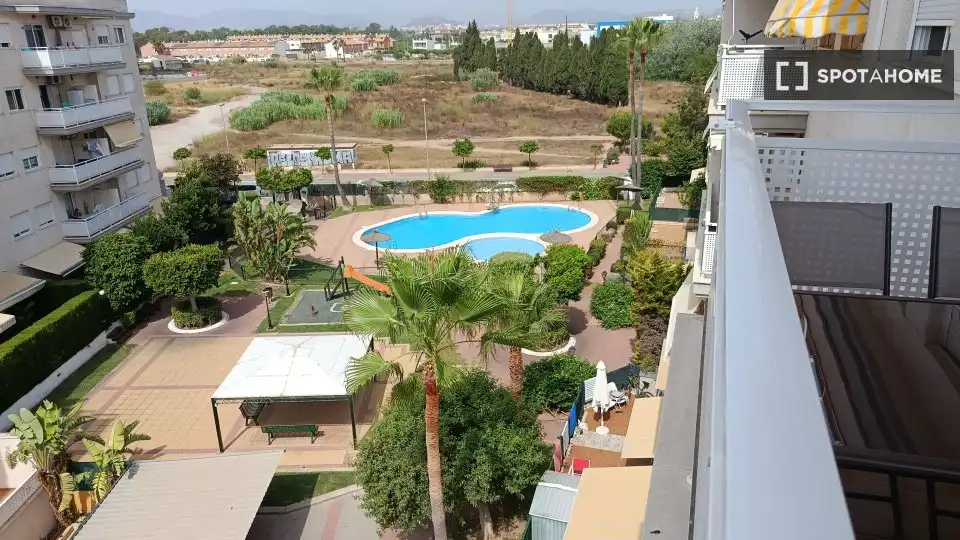 Schwimmbecken von Wohnung zur Miete in Canet d'En Berenguer mit Klimaanlage, Heizung und Möbliert