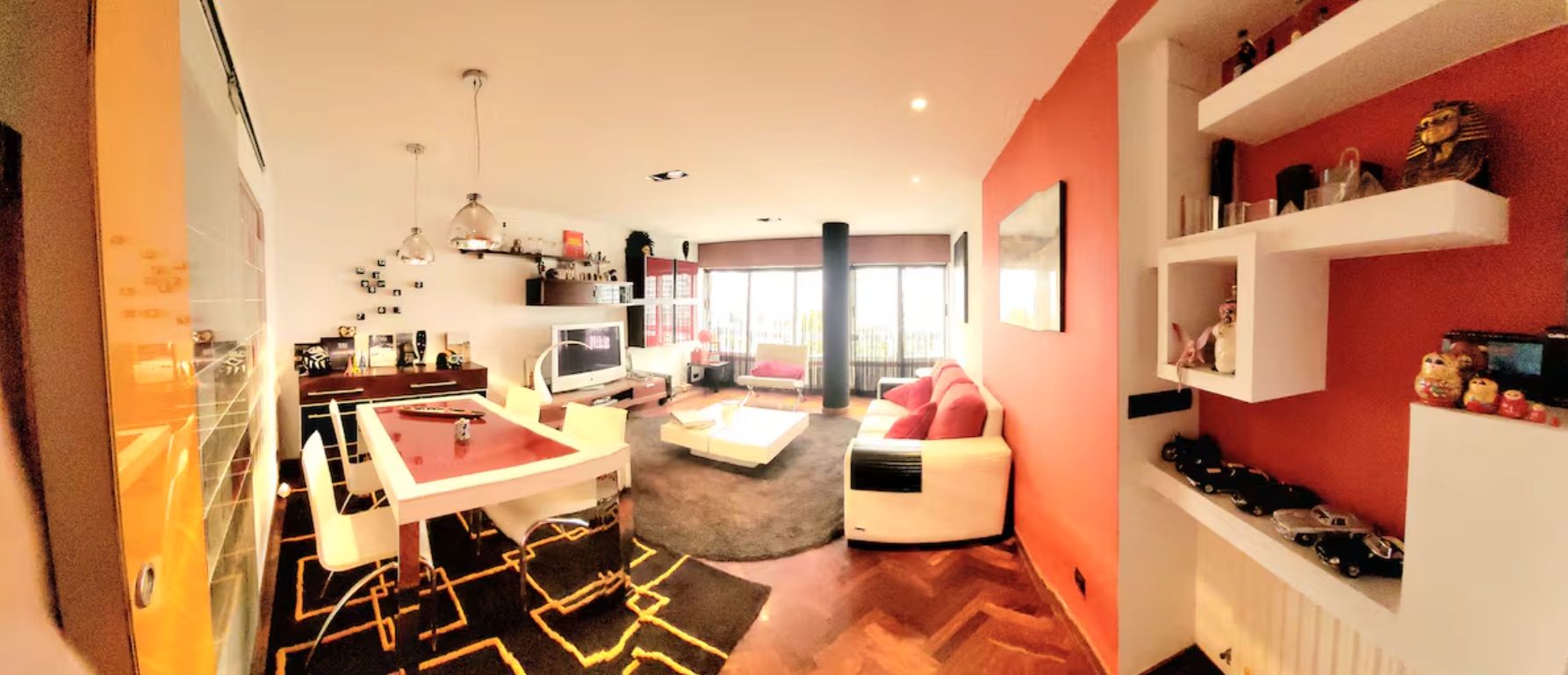 Sala d'estar de Apartament de lloguer en A Coruña Capital  amb Aire condicionat, Calefacció i Parquet