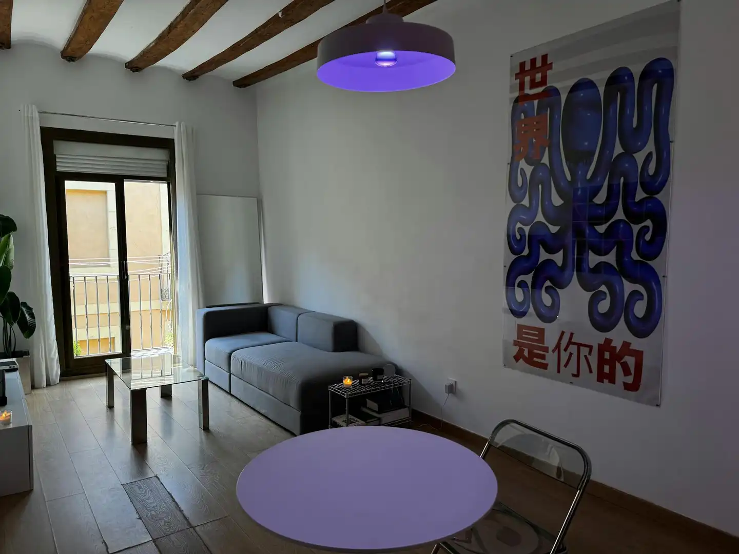 Sala d'estar de Pis de lloguer en Barcelona amb Aire condicionat, Calefacció i Moblat