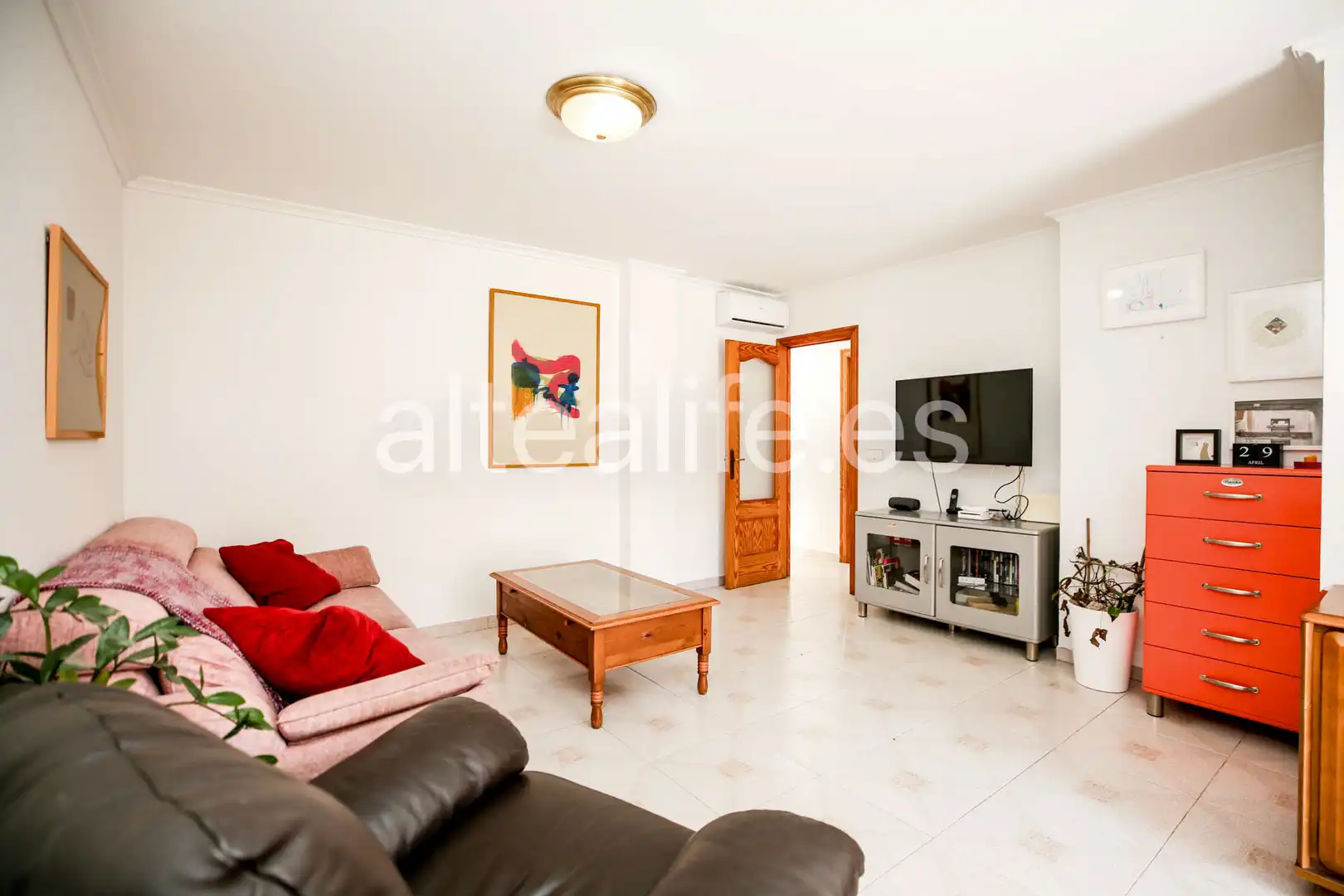 Sala de estar de Apartamento en venta en Polop con Aire acondicionado y Balcón