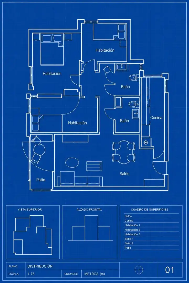 Wohnung zum Verkauf in Madrid mit Klimaanlage, Heizung und Möbliert