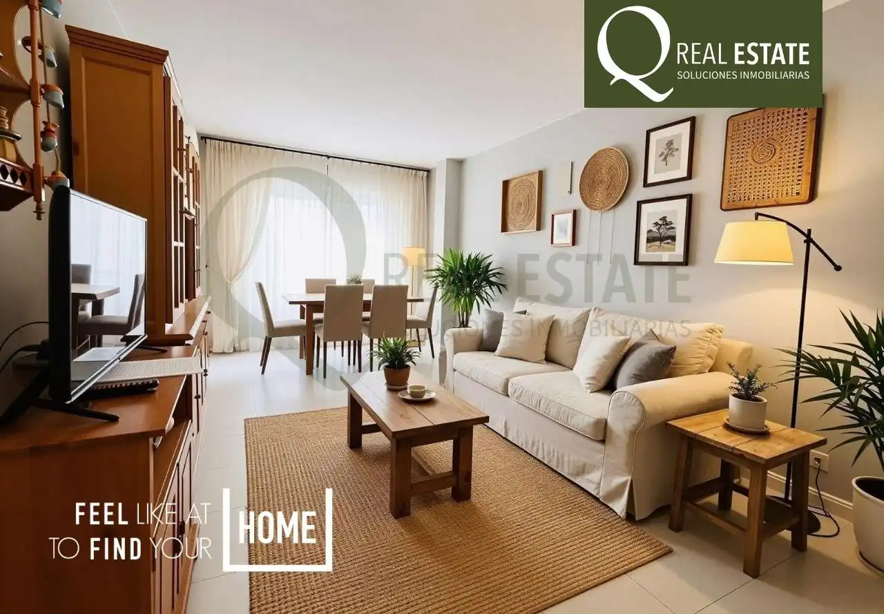 Living room of Flat for sale in El Campello  with Terrace, Furnished and Balcony