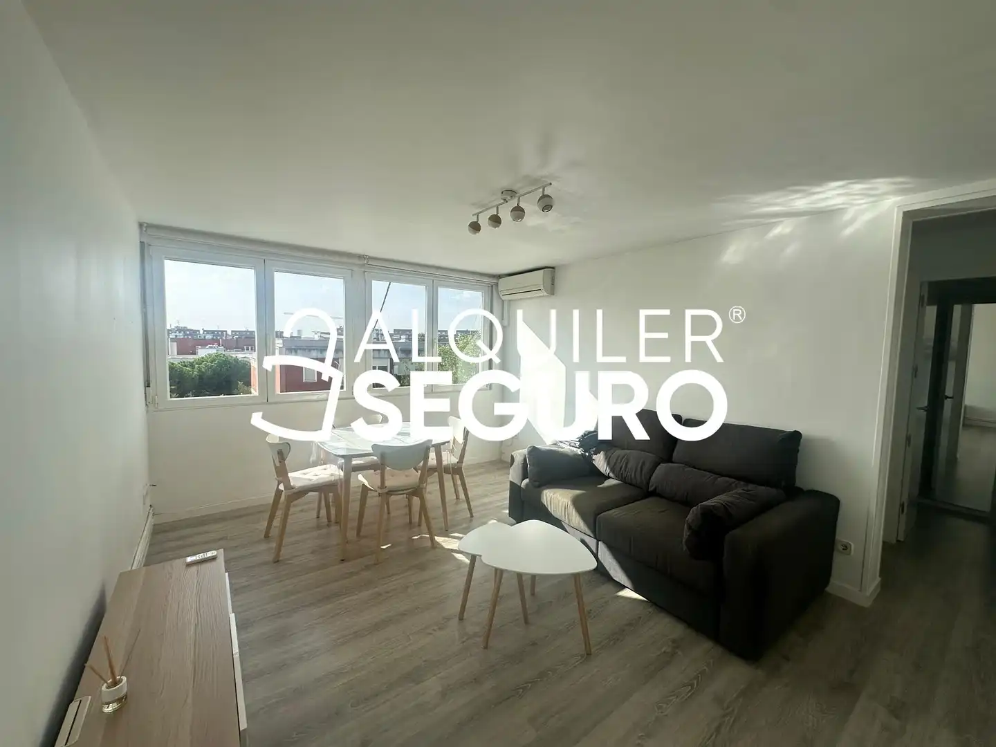 Living room of Flat for rent in Madrid  with Air Conditioner, Heating and Furnished