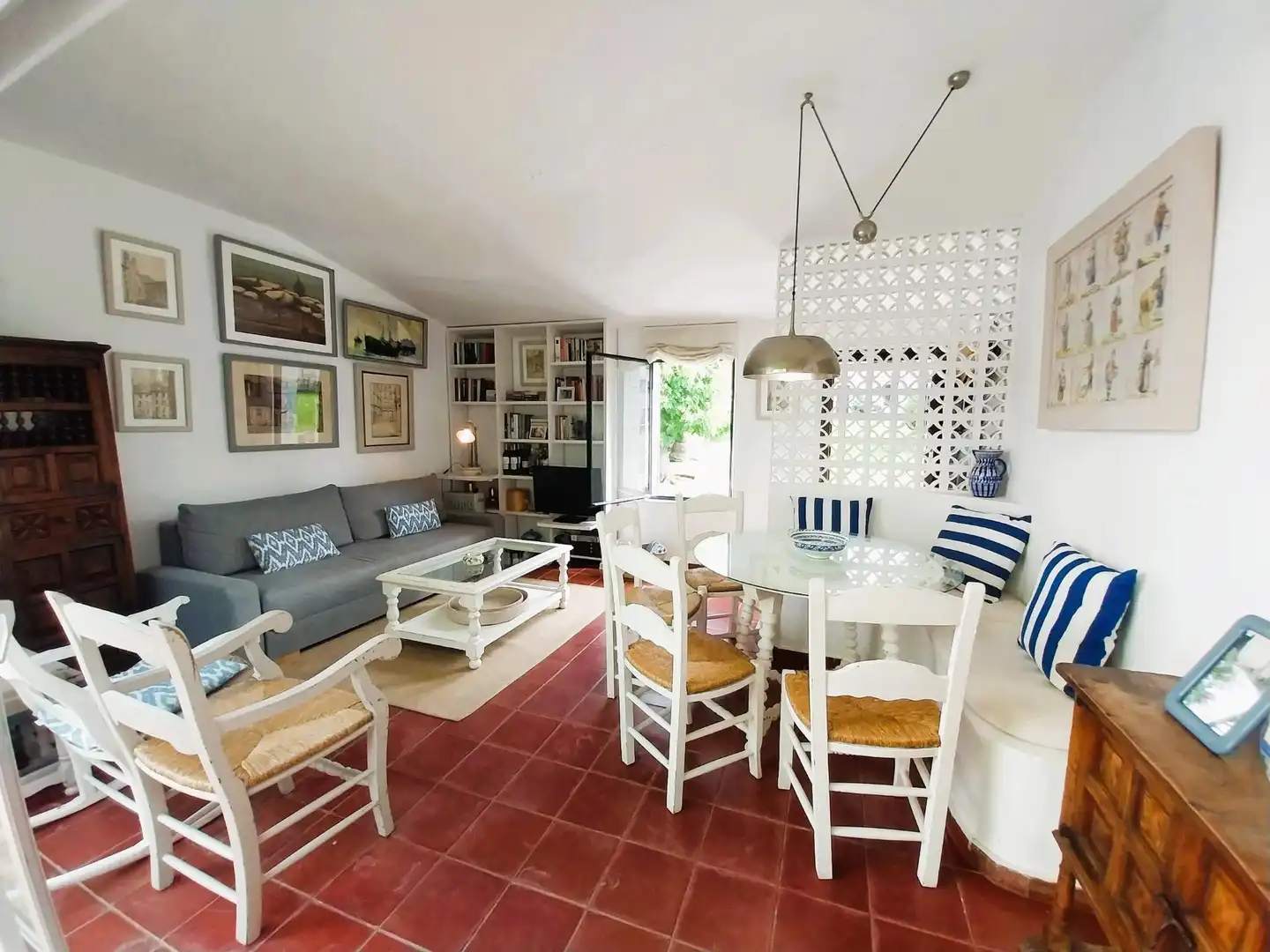 Sala d'estar de Casa o xalet de lloguer en Mijas amb Jardí privat, Terrassa i Moblat