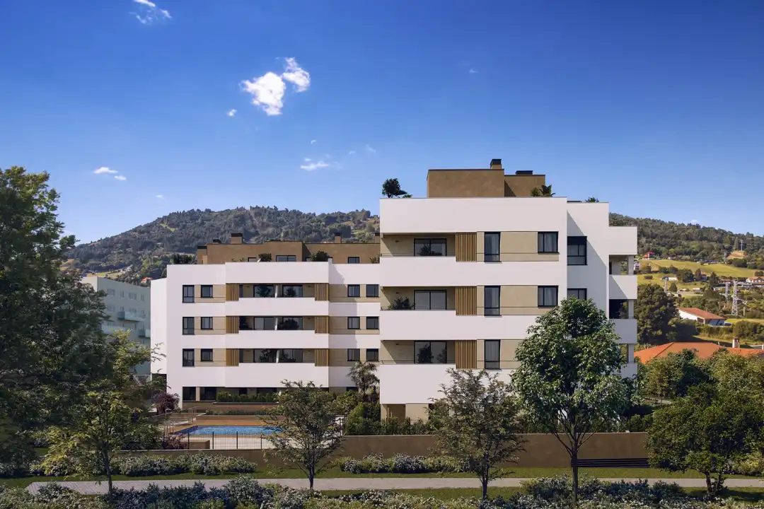 Vista exterior de Pis en venda en Oviedo  amb Calefacció, Terrassa i Traster