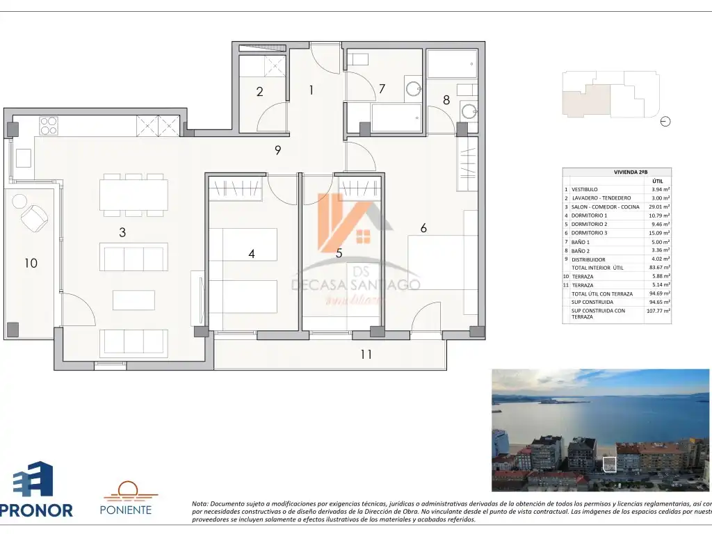 Wohnung zum Verkauf in Vilagarcía de Arousa mit Terrasse