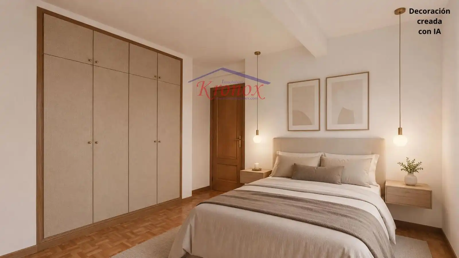 Schlafzimmer von Dachboden zum Verkauf in Madrid mit Klimaanlage, Heizung und Terrasse