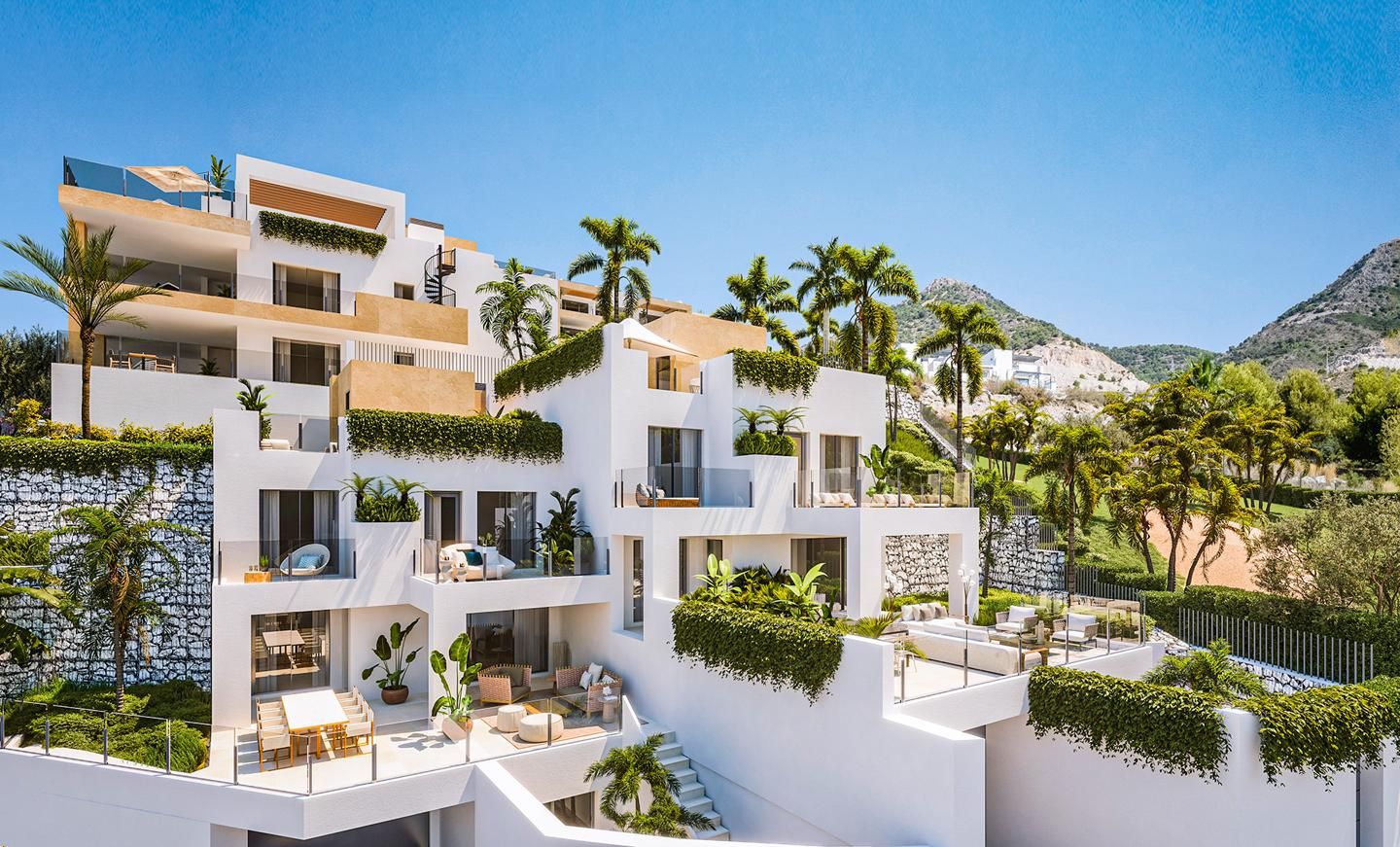 Exterior view of Duplex for sale in Benalmádena  with Air Conditioner, Heating and Private garden
