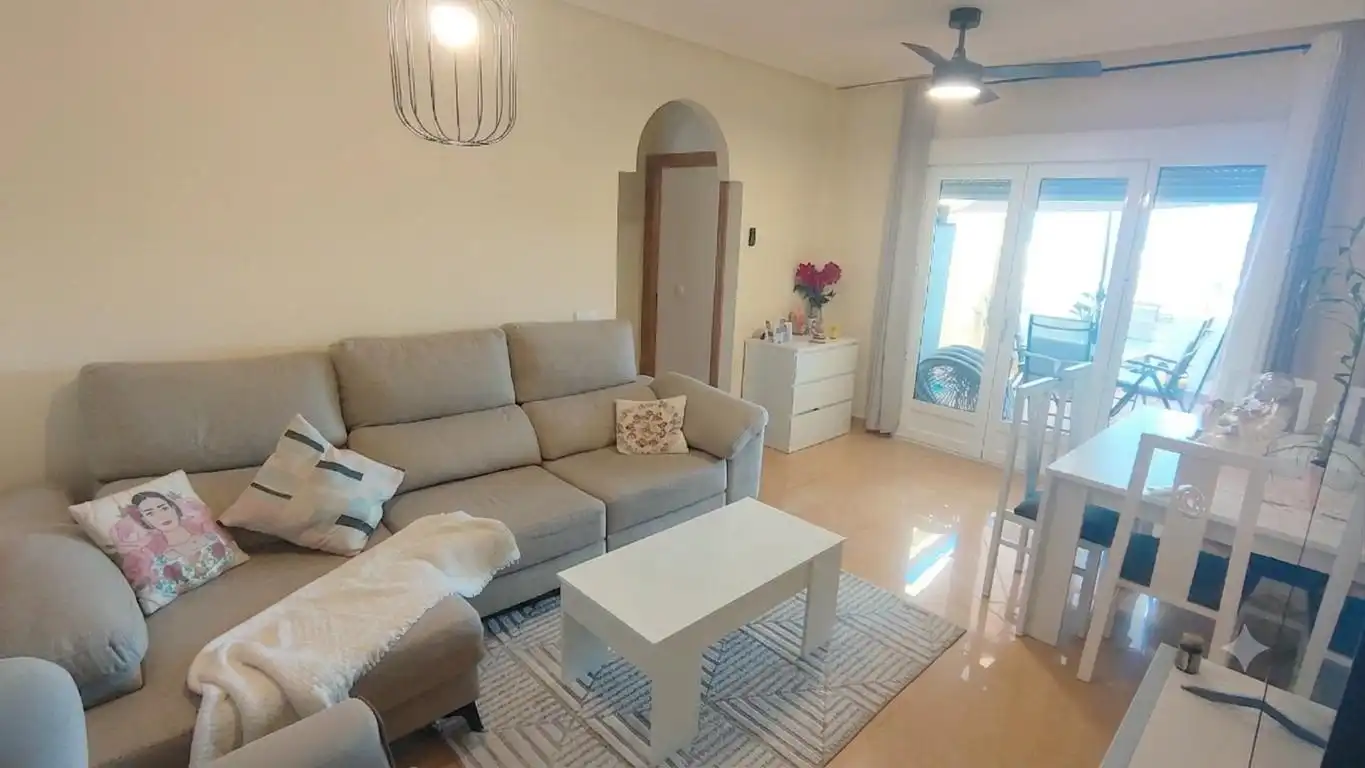 Sala de estar de Apartamento en venta en Pulpí con Aire acondicionado, Terraza y Amueblado